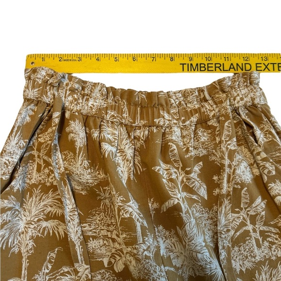 American Eagle Wide Leg Capris Lined Size Medium Toile Linen Lightweight Resort. - Picture 9 of 11